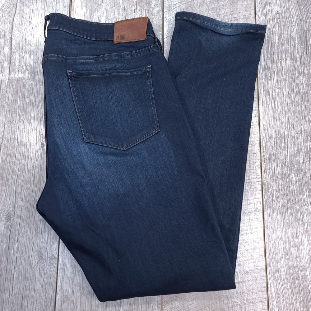 Paige Federal Jeans Mens 36 Blue Slim Straight Leg Indigo Stretch Denim